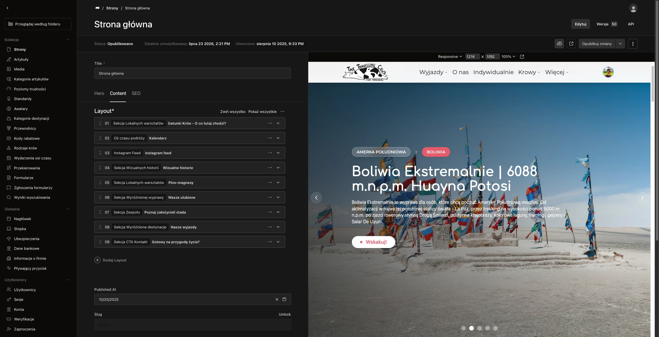 PayloadCMS — The Travelling Cows